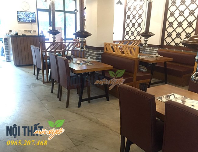 Bàn ghế nhà hàng lẩu nướng phong cách Hàn Quốc hiện đại, tiện nghi và tinh tế, giá xuất xưởng rẻ nhất tại Mộc Style