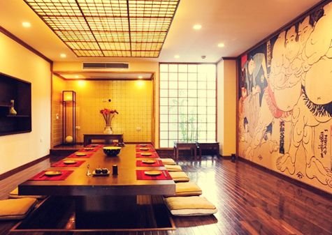 Nhà hàng phong cách Nhật Bản đơn giản mà ấm cúng