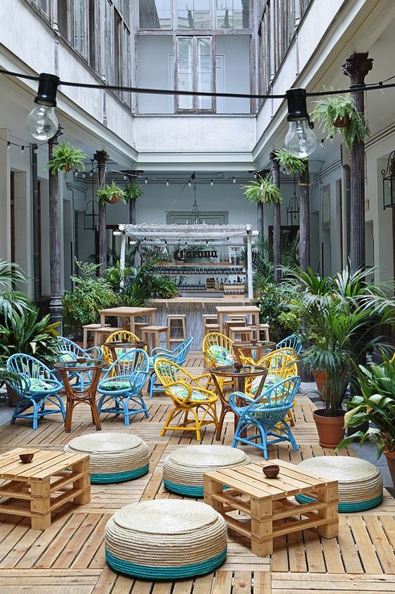 Nguyễn tắc lựa chọn bàn ghế cafe cho những không gian khác nhau dùng những bộ khác , phân vùng để gia tăng sự đa dạng
