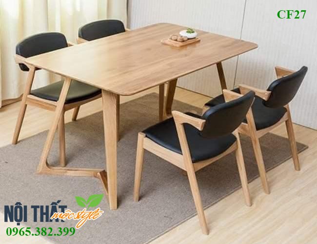 Ghế gỗ Kai CF27 ứng dụng trong bàn ghế ăn, bàn ghế nhà hàng