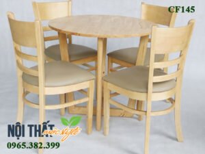 Bàn ghế cafe CF145 kết hợp bàn tròn tinh tế