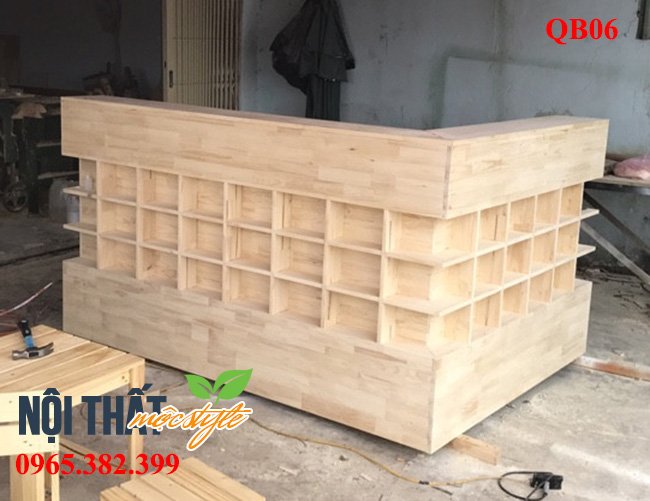 Quầy bar QB06 nổi bật với những ô vuông nhấn nổi Quầy bar QB06 nổi bật với những ô vuông nhấn nổi