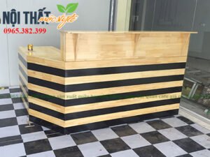 Quầy bar QB11 chế tác bằng chất liệu gỗ thông siêu bền, siêu đẹp, giá siêu rẻ tại noithatmocstyle.com