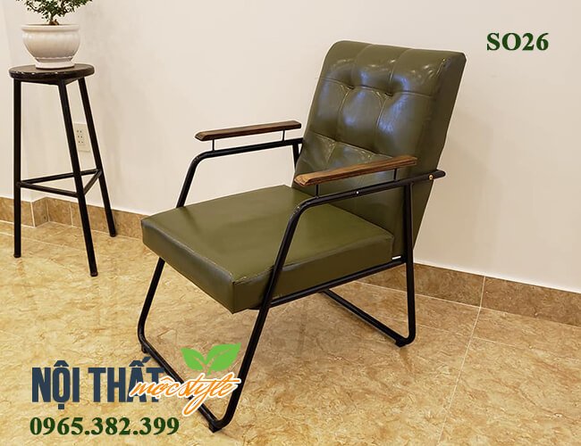 Sofa cafe khung sắt mặt nệm đảm bảo độ bền cao cho sản phẩm 