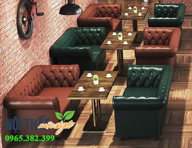 Sofa cafe với nhiều kiểu dáng khác nhau nên được sử dụng phổ biến trên thị trường 