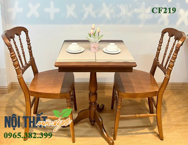 Bàn ghế cafe CF219- bàn ghế cafe phong cách Bắc Âu