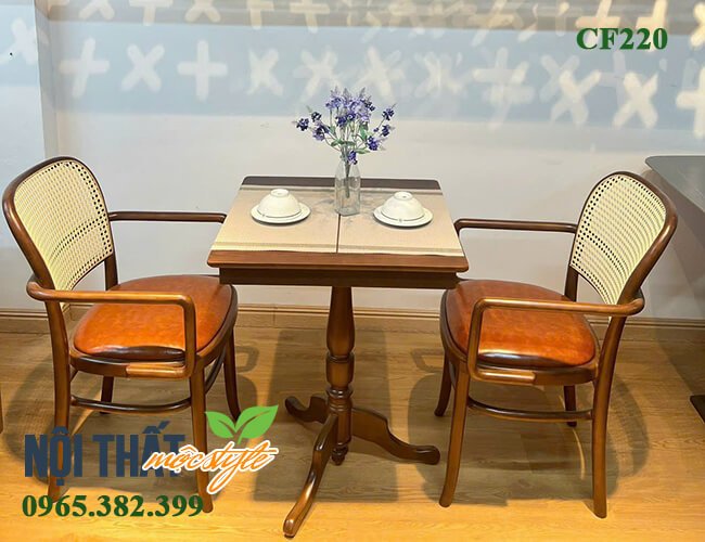 Bàn ghế cafe CF220- bàn ghế chuẩn phong cách Châu Âu