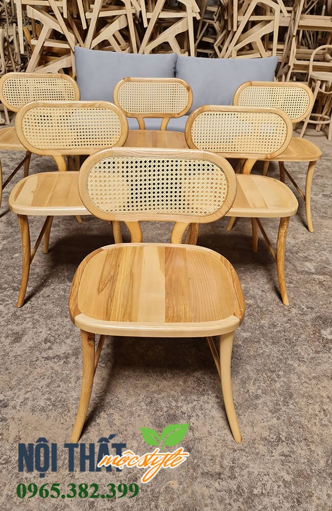 Ghế mặt gỗ được sản xuất tại Noithatmocstyle 
