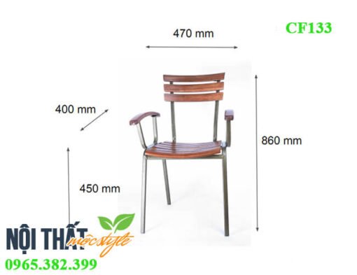 Kích thước tiêu chuẩn của ghế cafe CF133