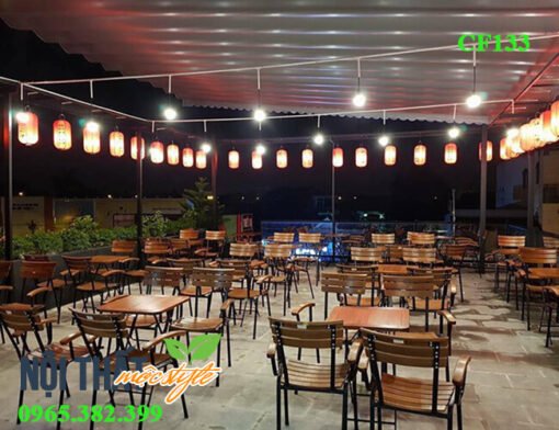 Không gian quán cafe đầy tiện nghi với mẫu ghế cafe CF133