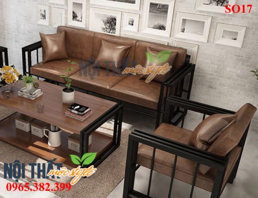 Bàn ghế sofa cafe SO17 mang đậm phong cách công nghiệp