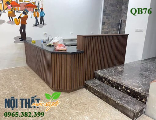 Quầy bar QB76 đẹp, hiện đại với chất liệu gỗ MDF