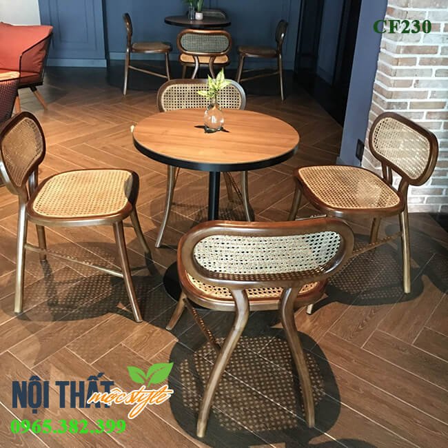 Bàn ghế cafe CF230 sang trọng- tinh tế cho không gian quán cafe
